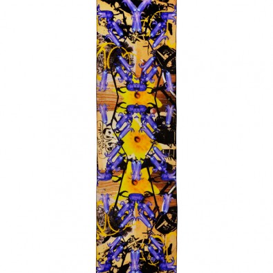 Ladies Luxury Silk Scarf; Bluebells and Graffiti