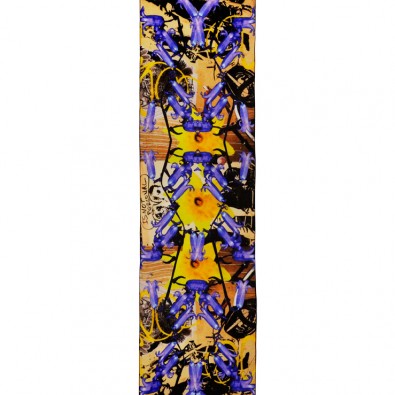 Ladies Luxury Silk Scarf; Bluebells and Graffiti