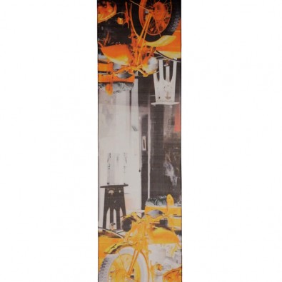 Luxury Silk Scarf Orange Tel Aviv Vintage Motorbike