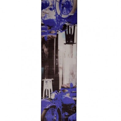 Luxury Silk Scarf Royal Blue Tel Aviv Vintage Motorbike