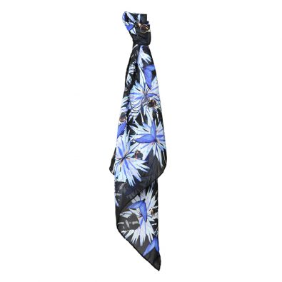 ButtnBee Luxury Silk Pocket Square; Vibrant Blu